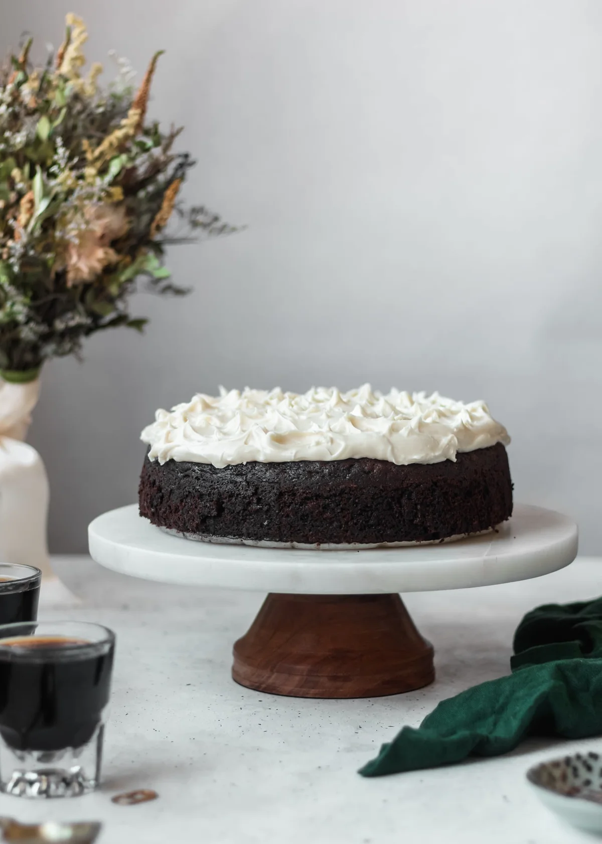 Chocolate Stout Cake + Irish Cream Cheese Frosting