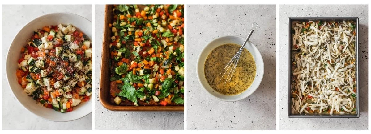 Roasted Veggie Breakfast Casserole With Pesto