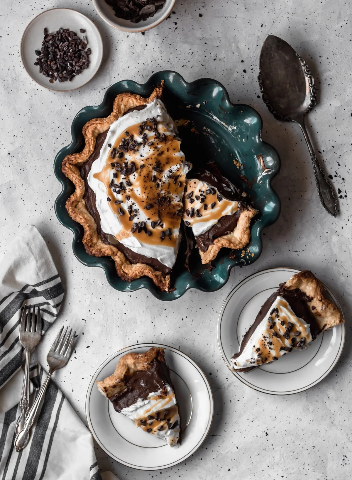 Chocolate Cream Pie + Bourbon Butterscotch