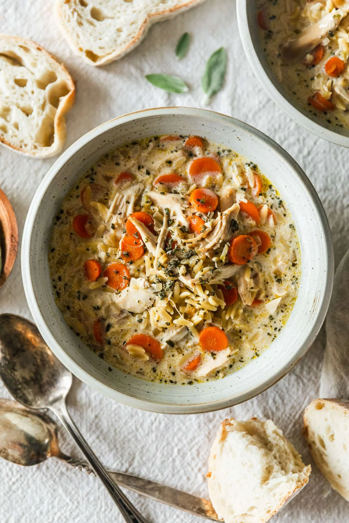 Creamy Orzo Turkey Soup