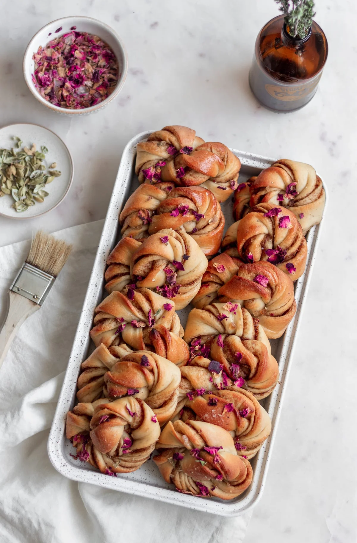 Rose Cardamom Buns