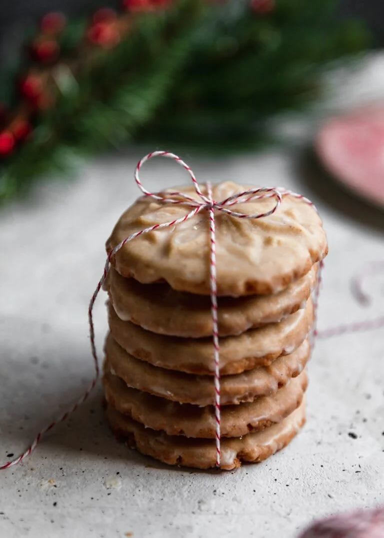 Eggnog Cookies With Boozy Glaze