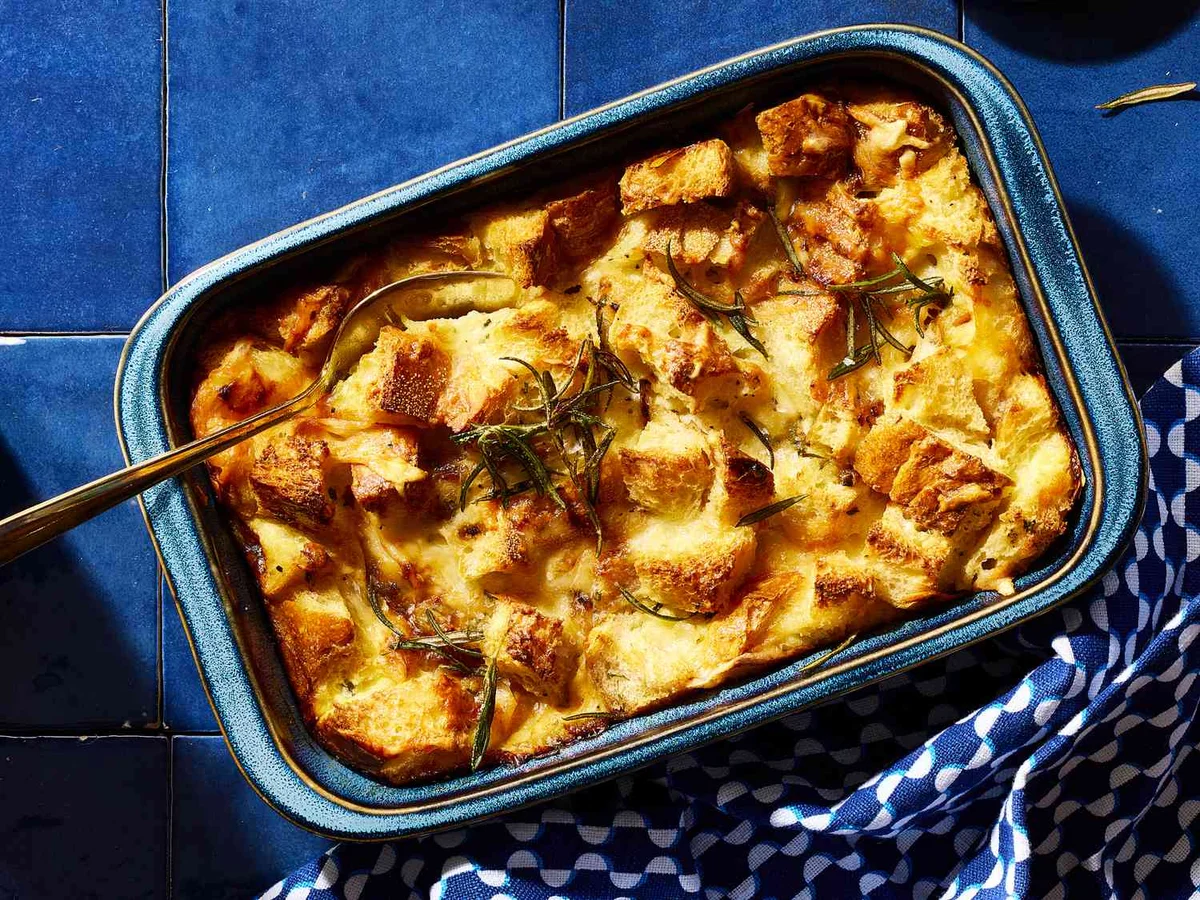 Savory Rosemary Bread Pudding