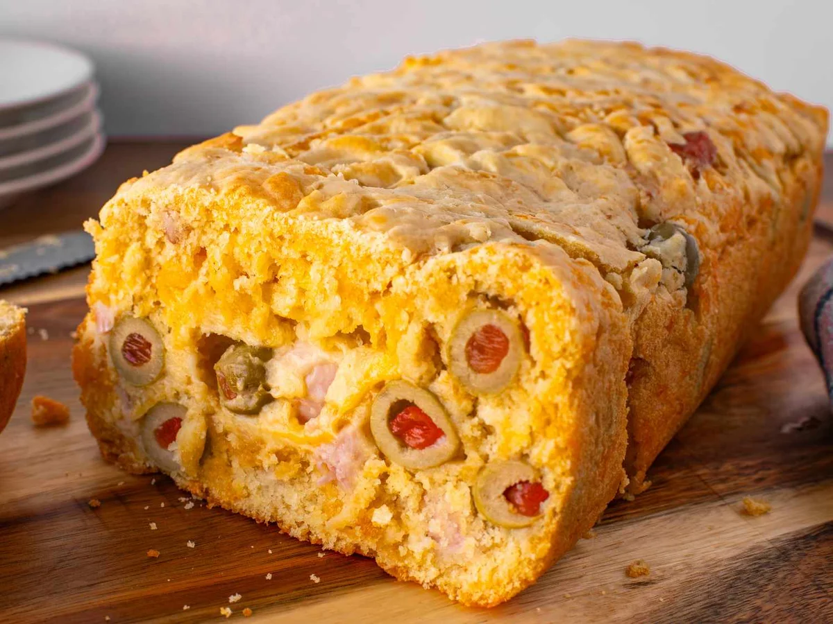 Ham and Cheddar Quick Bread