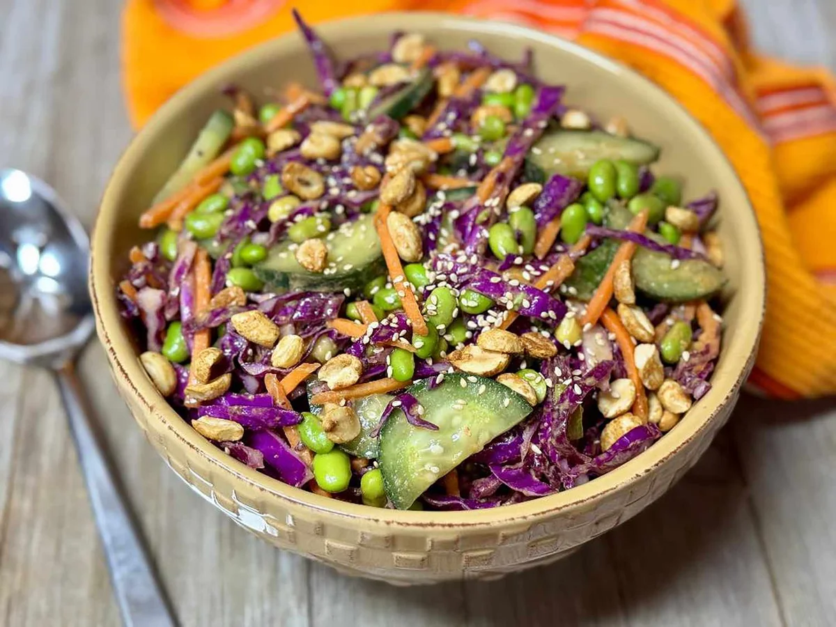Crunchy Peanut Cabbage Slaw