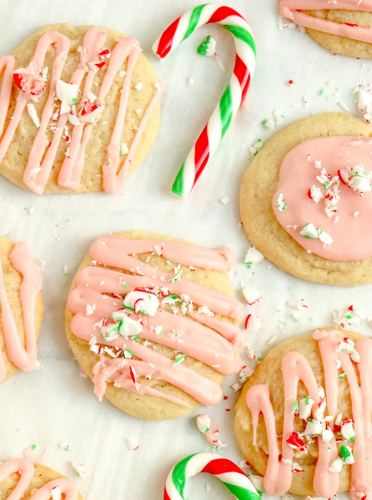 Soft Peppermint Sugar Cookies