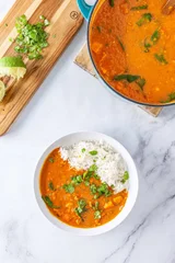 Red Curry Lentils with Sweet Potatoes and Spinach