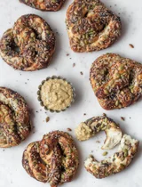 Seedy Soft Pretzels + Bleu Cheese Mustard