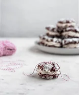 Mocha Crinkle Cookie Sandwiches With Hazelnut-Mascarpone Filling
