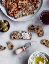 Homemade Fruit And Nut Crisps + Za’Atar Whipped Feta