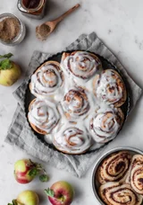 Apple Butter Cinnamon Rolls With Brown Butter Frosting