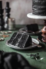 Halloween Black Velvet Cake