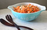 Carrot Salad With Pistachios + Queso Fresco + Shallot Dressing