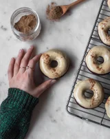 Chocolate Donuts With Masala Chai Glaze