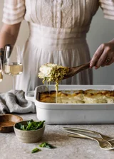 White Lasagna With Pesto & Pancetta