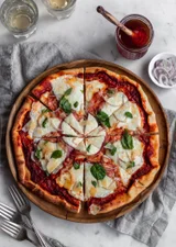 Pizza With Soppressata, Basil, & Hot Honey