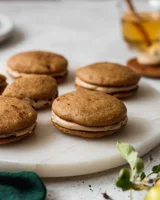 Apple Cider Whoopie Pies With Salted Caramel Frosting