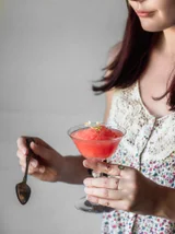 Strawberry Aperol Spritz Granita