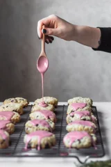 Chocolate Chip Scones + Blood Orange Glaze