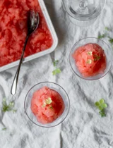 Strawberry Aperol Spritz Granita