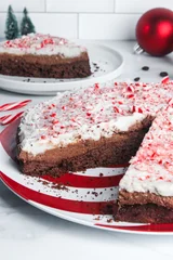 Vegan Peppermint Mocha Mousse Cake