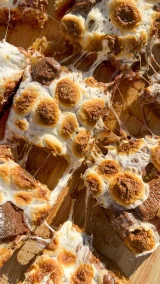 S’mores Cookie Bars with Brown Butter and Toasted Marshmallows