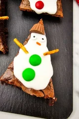 Snowman Brownies