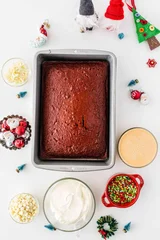 Christmas Red Velvet Poke Cake