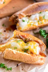 Crockpot BBQ Meatball Subs