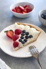 American Flag No Bake Cheesecake
