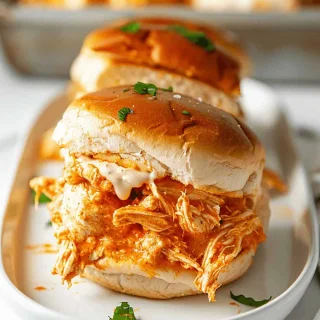 Slow Cooker Buffalo Chicken Sliders