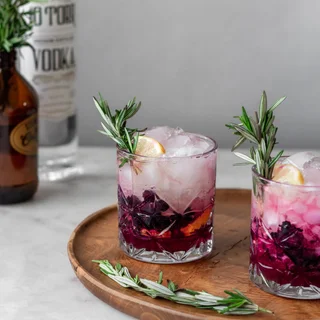 Blueberry Lemon Vodka Spritz