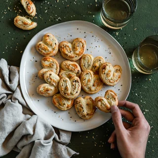 Savory Palmiers With Parmesan & Everything Bagel Spice