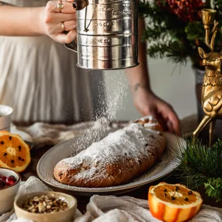 Stollen With Hazelnut Marzipan