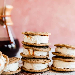Caramel Coffee Ice Cream Sandwiches