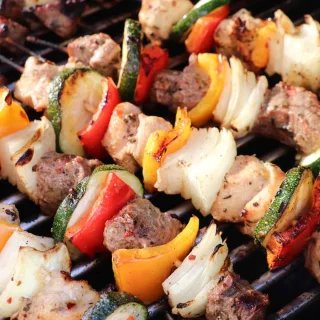 Chicken and Steak Kabobs with Italian Dressing Marinade