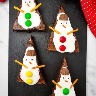 Snowman Brownies