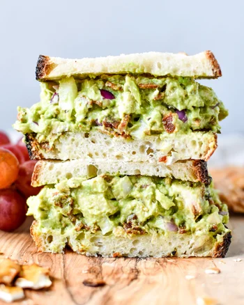 Chicken Bacon Avocado Salad Sandwich