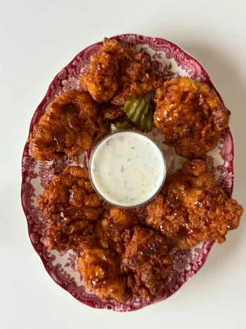 Hot Honey Chicken Tenders with Ranch Dressing