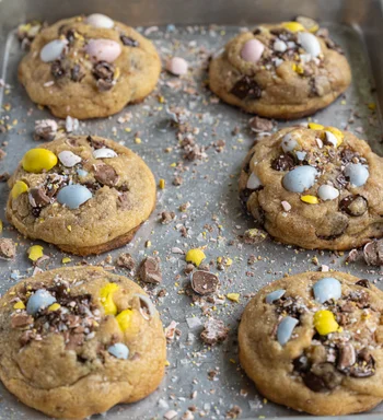 Bakery-Style Brown Butter Cadbury Mini Egg Cookies