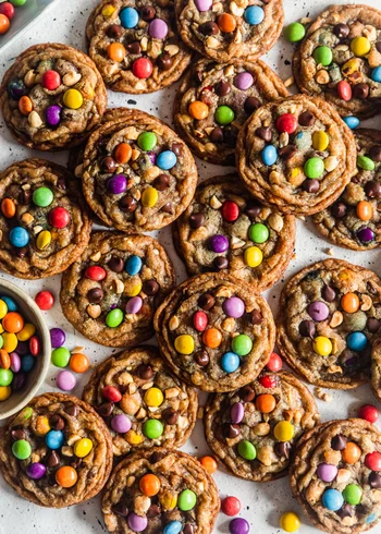 Brown Butter Peanut M&M Cookies