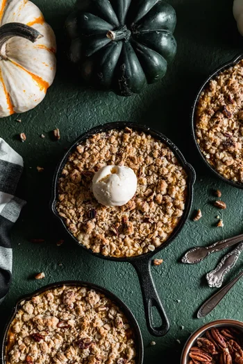 Pumpkin Crisp With Maple Oat Streusel