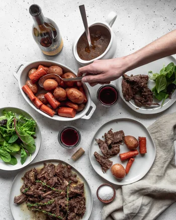 Pot Roast With Red Wine & Shallots (One-Pot)