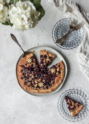Blueberry Galette With Hazelnut Frangipane