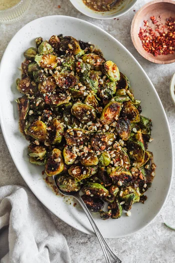 The Best Hot Honey Brussels Sprouts