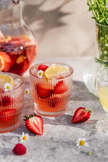 Rosé Sangria With Berries & Lemon