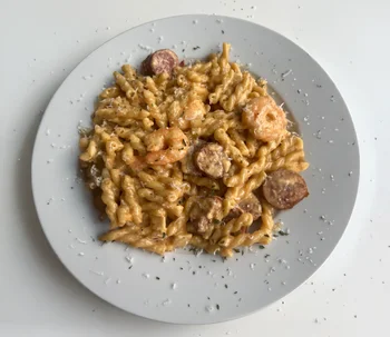 Creamy Cajun Shrimp & Sausage Pasta