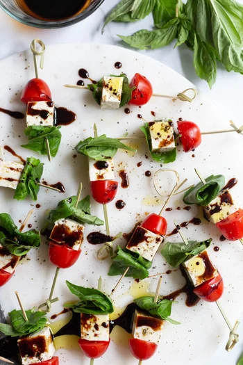 Tofu Caprese Skewers