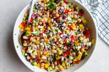 Dense Bean Salad (Protein-Packed Mediterranean Style)