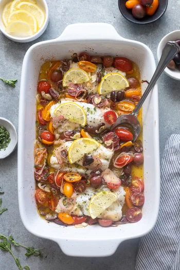 Mediterranean Baked Cod